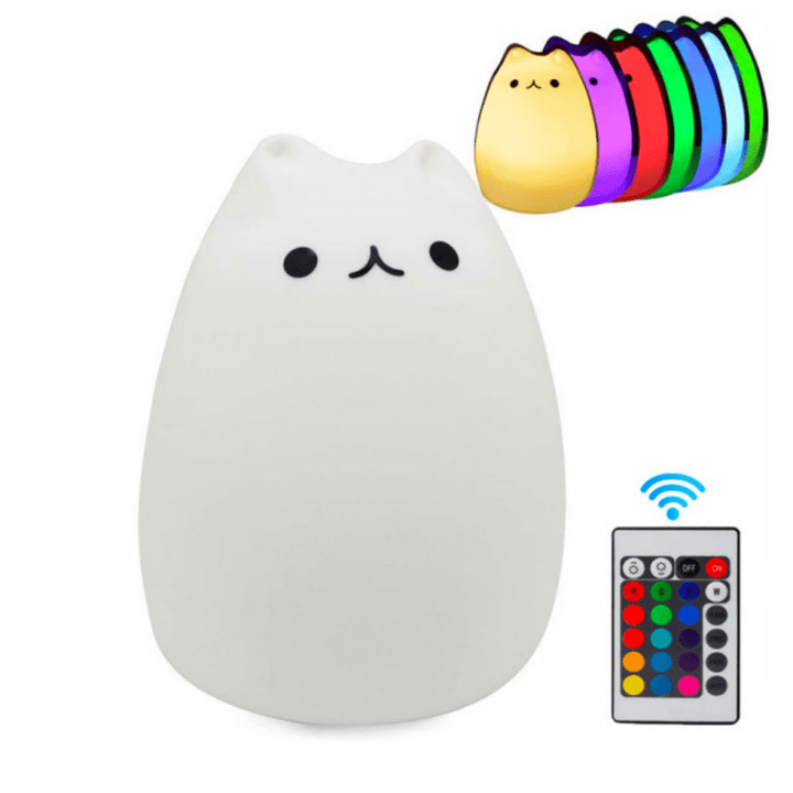 Veilleuse Chat Multicolore à LED | LIO™ - petites-veilleuses - Chat (USB + Télécommande)